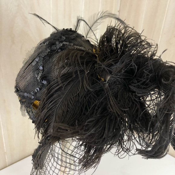 Victorian Sequined Ostrich Feather Hat main image 6